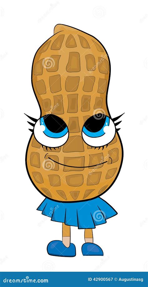 Happy Peanut Cartoon Character Stock Illustration - Image: 42900567