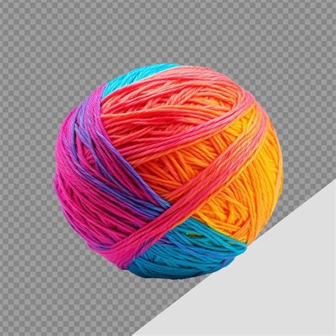 Premium Psd Colorful Yarn Ball Png Isolated On Transparent Background