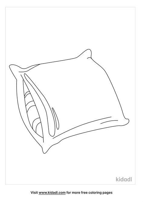 Free Pillow Coloring Page | Coloring Page Printables | Kidadl