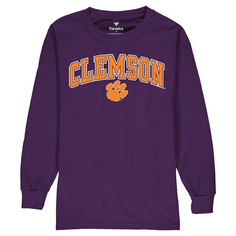 Fanatics Branded Clemson Tigers Youth Purple Campus Long Sleeve T Shirt