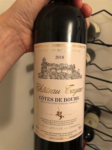 2018 Château Tayac Le Rubis du Prince Noir France Bordeaux Côtes de