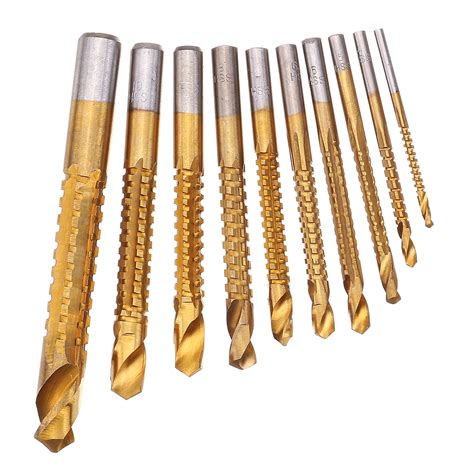 Drillpro Pcs Mm Hss Titanium Coated Twist Drill Bit Set Wood