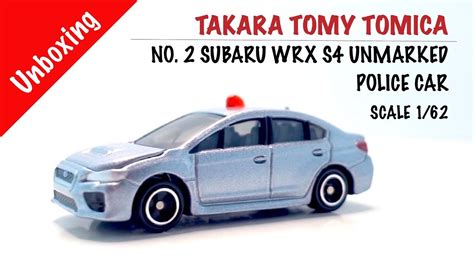 Unboxing Tomica No 2 Subaru WRX S4 Unmarked Police Car YouTube