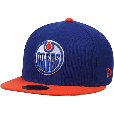 New Era Edmonton Oilers Royal/Orange 2-Tone 59FIFTY Fitted Hat