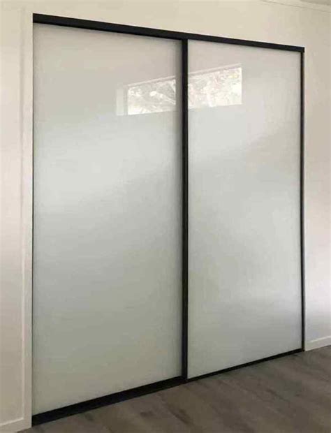 White Acrylic Sliding Door With Double Tracks NOVA INTERIOR