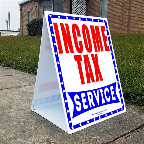 Large Income Tax Service Sandwich Board 24x36 Waterproof