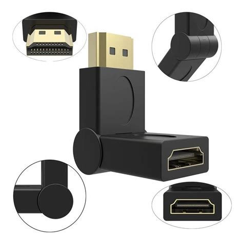 Adaptador Hdmi Macho X Femea Articulado 180 Graus Nfe Parcelamento