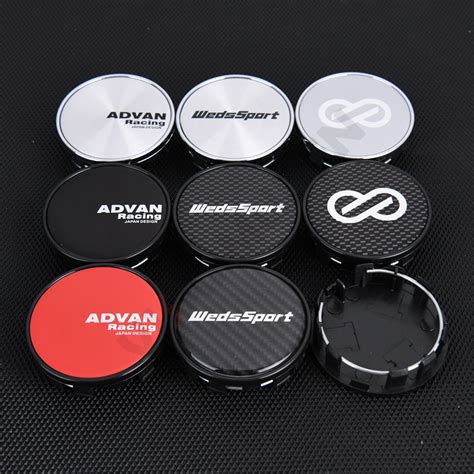 Pcs Wheel Center Hub Cap Mm Mm Rim Cap Advan Enkei Emblem Sticker