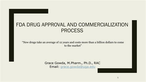 Solution Ppt Fda Drug Approval And Commercialization Process Studypool