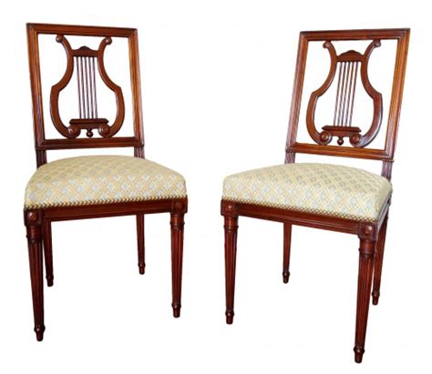 Paire de chaises Lyre en acajou par Georges Jacob XVIIIe siècle N 91266