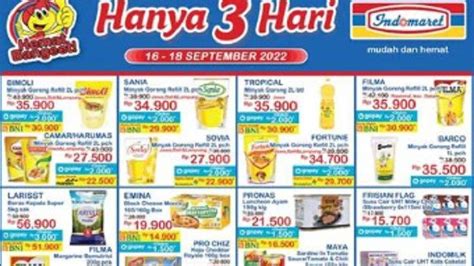 Terakhir Promo Jsm Indomaret September Minyak Telur Beras