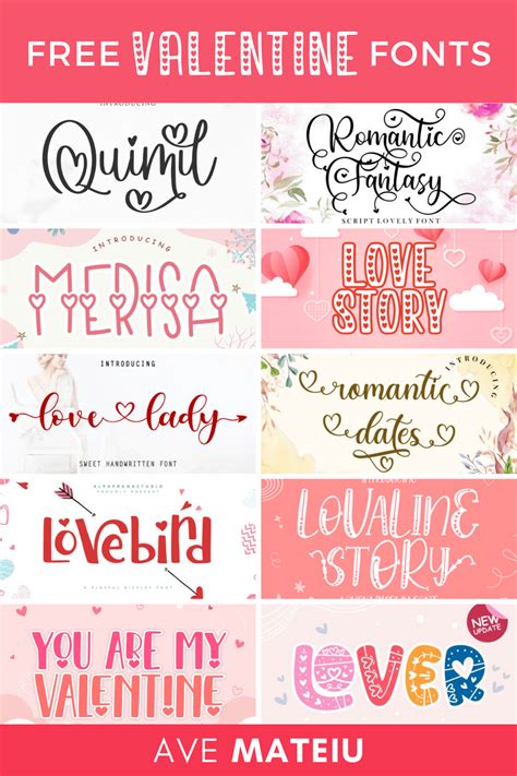 30 free fonts for valentine s day – Artofit