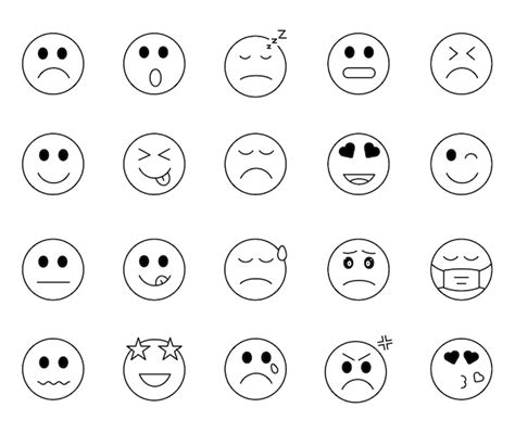 Premium Vector Cartoons Show Various Facial Expressions And Emotions