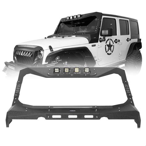 Hookeroad Jeep Jk Rear Bumper W Tire Carrier For 2007 2018 Jeep Wrangler Jk