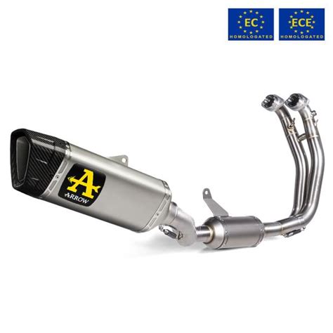 Full Exhaust System Arrow Pista Titanium Slip On Approved Aprilia