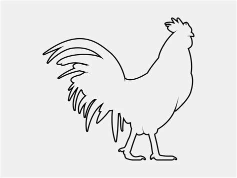 Huhn Tier Umriss Vektorsilhouette Vektor Kunst Bei Vecteezy