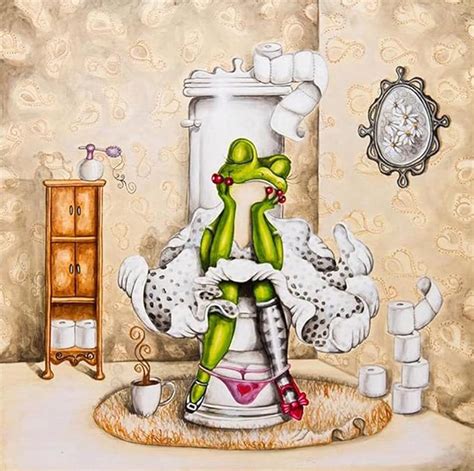 Amazon Puraikcmi Diy D Diamond Art Painting Frog Bathroom View