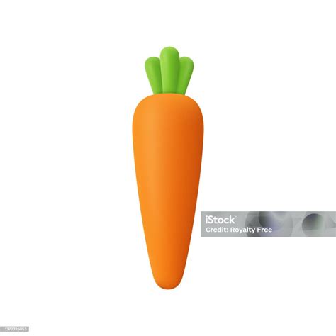Stock Ilustrace Mrkev Zelenina Podzim Velikonoce Ikona 3d Vektoru