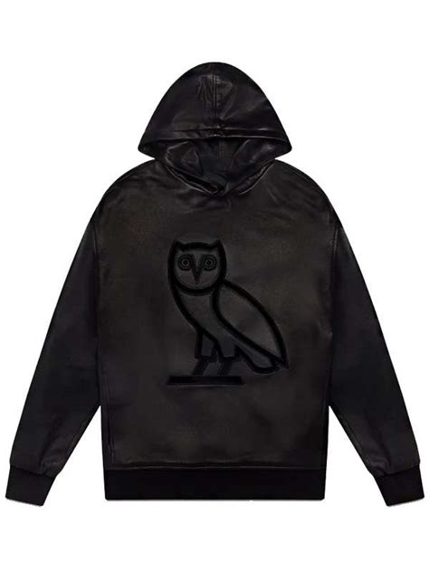 Ovo Og Leather Hoodie Drake Ovo Leather Hoodie