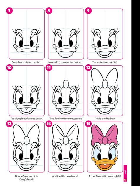 Daisy Duck Drawing Easy Drawing And Coloring Daisy Step By Step The