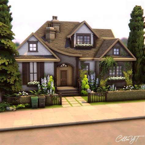 Cilla Sims 4 Builds On Instagram Cute Tudor Home No CC Speed