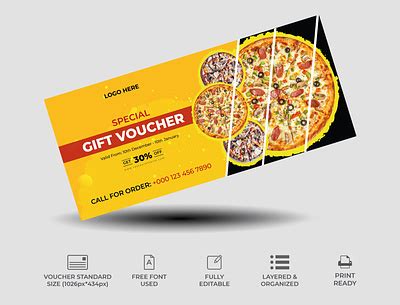 Restaurant Gift Voucher designs, themes, templates and downloadable graphic elements on Dribbble