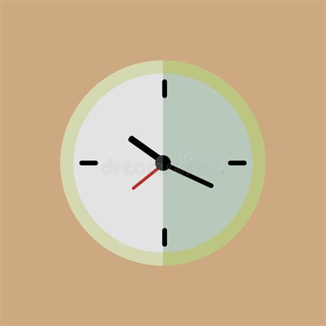 Icono Plano Del Reloj En Un Fondo Blanco Ilustraci N Del Vector