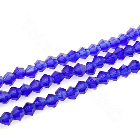 Premium Crystal 3mm Bicone Beads Royal Blue