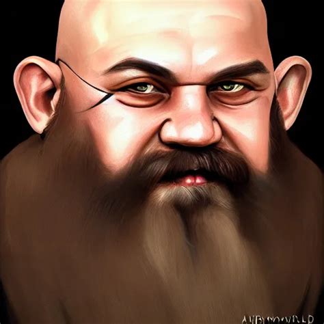 Portrait Painting Of A Dwarven Modern Biker Sharp Stable Diffusion