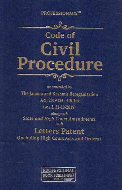 Code Of Civil Procedure As Amended By The Jammu And Kashmir