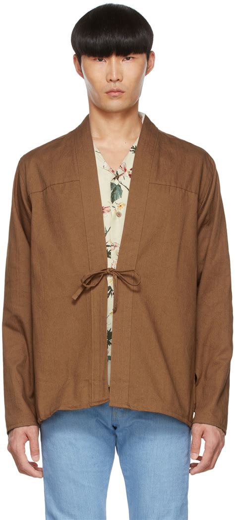 Naked Famous Denim Ssense Exclusive Brown Cotton Shirt Ssense