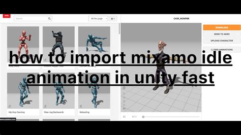 How To Import Mixamo Animation In Unity Quick Youtube