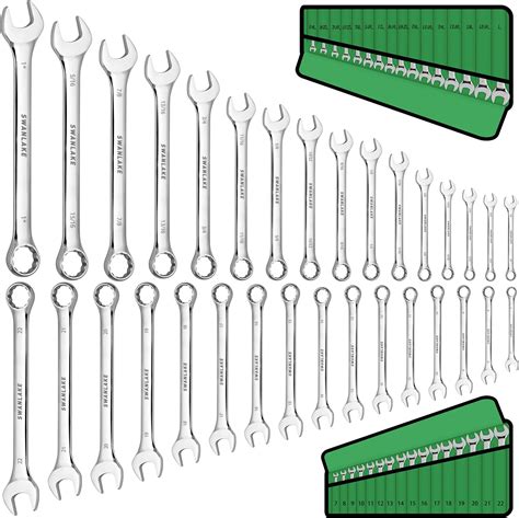 Titan Tools 17398 Juego de llaves combinadas SAE y métricas de 22