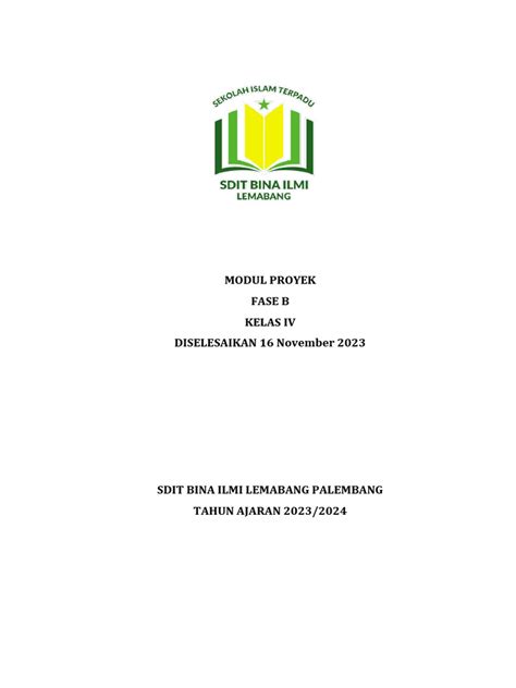 Contoh Format Modul Ajar Kurikulum Merdeka Pdf