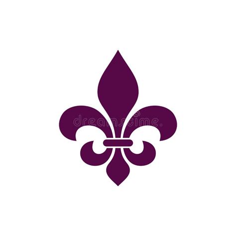 Fleur De Lis Heraldic Icon Vector Logo Template Illustration Design