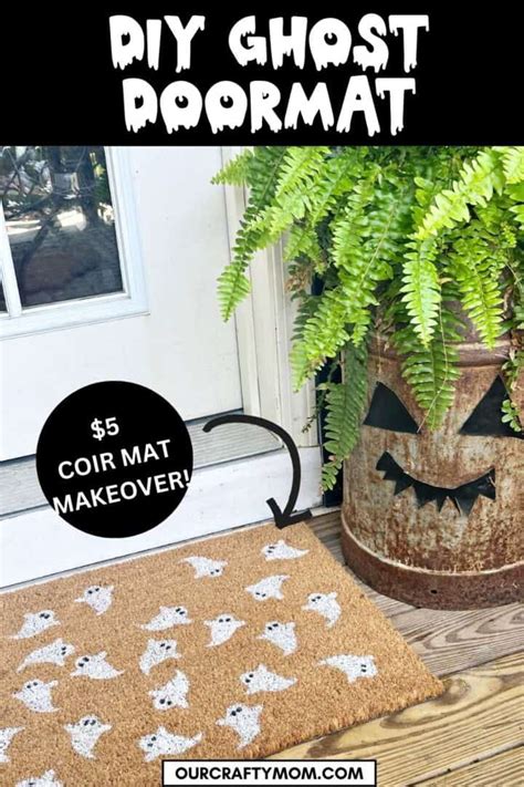 How To Make A Cute Painted Ghost Halloween Doormat For