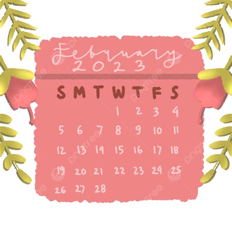 Calendario Estetico Febrero 2023 Png Calendario Febrero 2023 Png Y