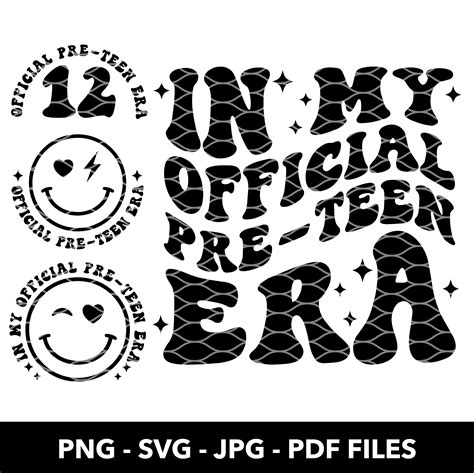 12 Official Pre Teen Era Svg 12th Birthday Era Svg Official Etsy