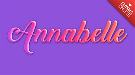 Annabelle Efecto Con Degradado Rosa Naranja Y Morado Generador De