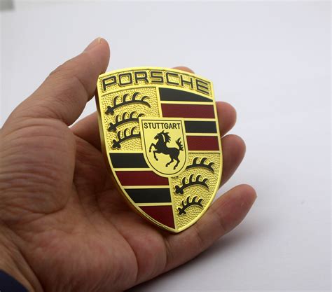 Porsche Crest 3 Inch Metal Enamel Car Emblem Sticker A