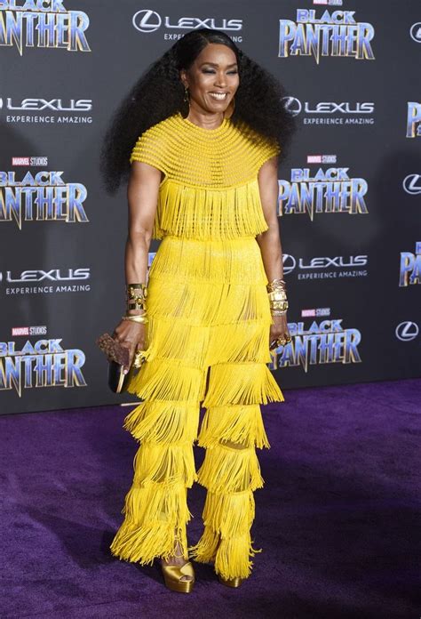 Angela Bassett At The Los Angeles World Premiere Of ‘black Panther Diva Dress Celebrity Red