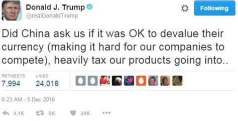 Trump Attacks China In Twitter Outburst Bbc News