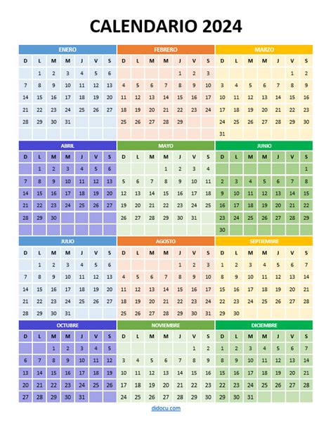 Calendario 2024 Para Imprimir En Word GRATIS Didocu