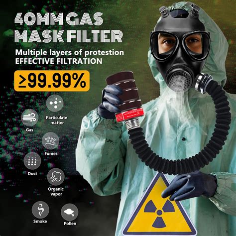 Gas Masks Survival Nuclear And Chemical Gas Mask With Mm Activated