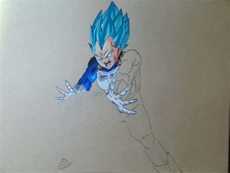 Dibujo De Vegeta Ssj Dios Azul Arte Amino Amino