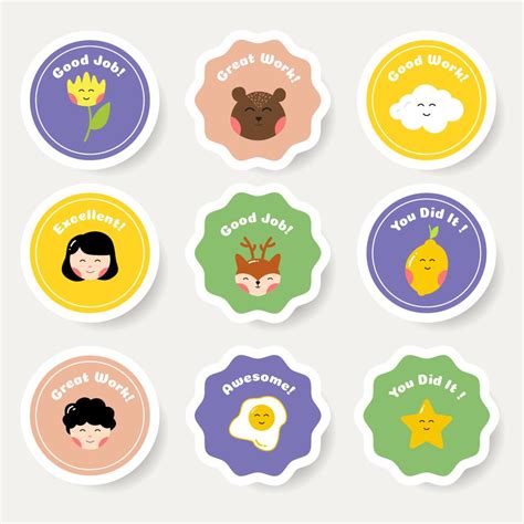 Teacher Reward Sticker Vector 229498 Vector Art At Vecteezy