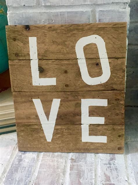 Items Similar To Love Pallet Wood Sign On Etsy