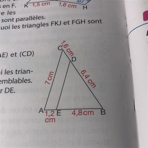 Les Droites Ae Et Cd Sont S Cantes En B A Expliquer Pourquoi