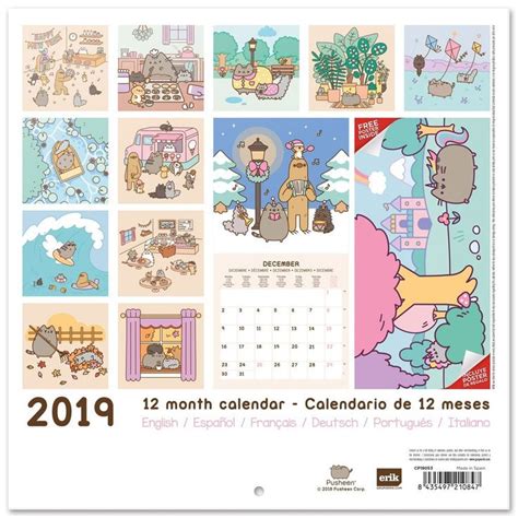 Grupo Erik Editores Pusheen The Cat Calendario 2019 30 X 30 Cm Ad