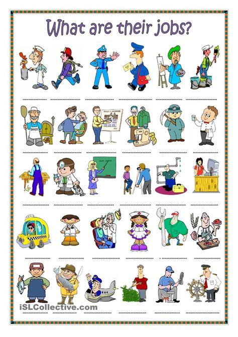 Jobs For Kids Worksheet